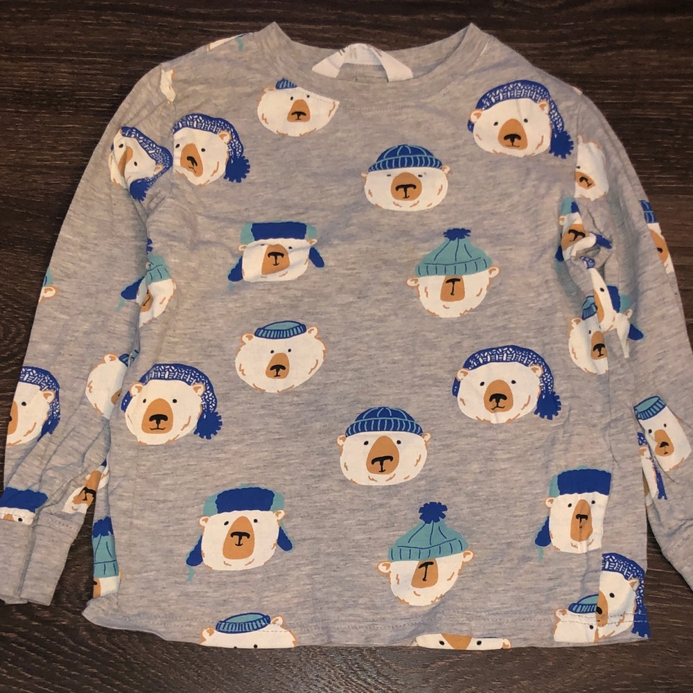 H&M Light Gray Animal Print Shirt